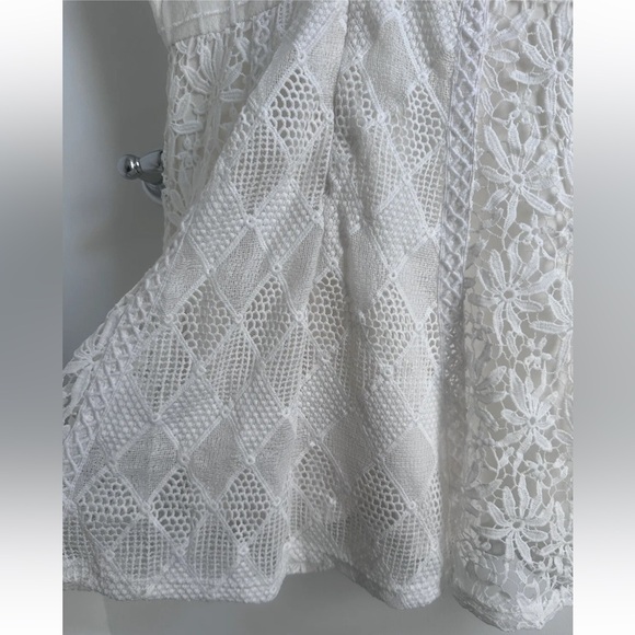 J.O.A. White Crochet Lace Overlay Dress - Picture 3 of 4